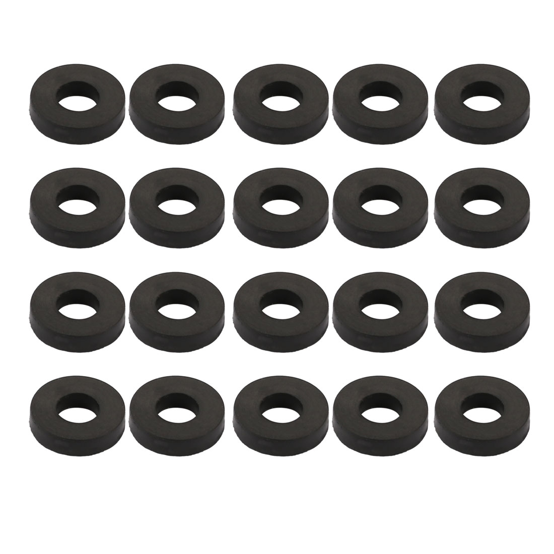 20pcs Black Rubber Round Flat Washer Assortment Size 4x9x2.2mm Flat Washer