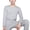 Gray, variant on 2Pcs/Set Men’s Thermal Underwear Fleece Lined Base Layer Long Johns Set Top and Bottom Winter Sports Suits