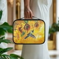 thumbnail image 4 of FKELYI Bible Cover for Women Men Faux Leather Book Cover with Handle Sunflower Hummingbird Oil Painting Print Zippered Bible Case Church Bible Bag for Prayer Outdoor Study, 4 of 6