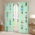 thumbnail image 2 of Castle Fairy Teens Cartoon Nutcracker Black Out Curtains,Geometric Plaid Curtains Pack of 2 (42x63 Each),Merry Christmas Bedroom Curtains,Breathable Home Decor, 2 of 6