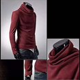 thumbnail image 5 of Wxolcjlv T-Shirt For Mens Personalized Long Sleeve High Neck Base Layer Stylish Stand Collar Wear Tee,Size M-3XL, 5 of 5