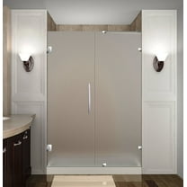 Aston Sdr985f-48-10 Nautis 48" Wide X 72" High Frameless Hinged Shower Door - Stainless