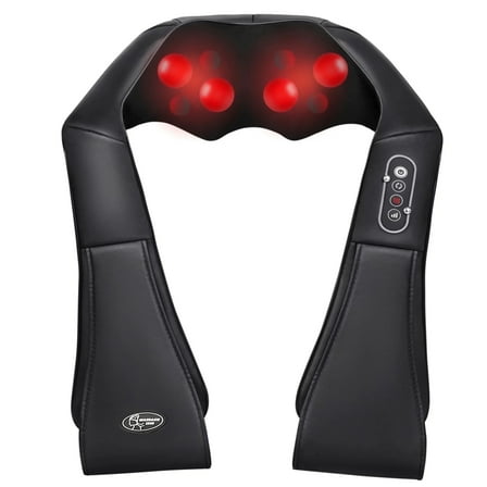 Naipo Shiatsu Back and Neck Massager with Heat Deep Kneading Massage, Best Gifts Mom Dad Women Men, Home, Office Car Use