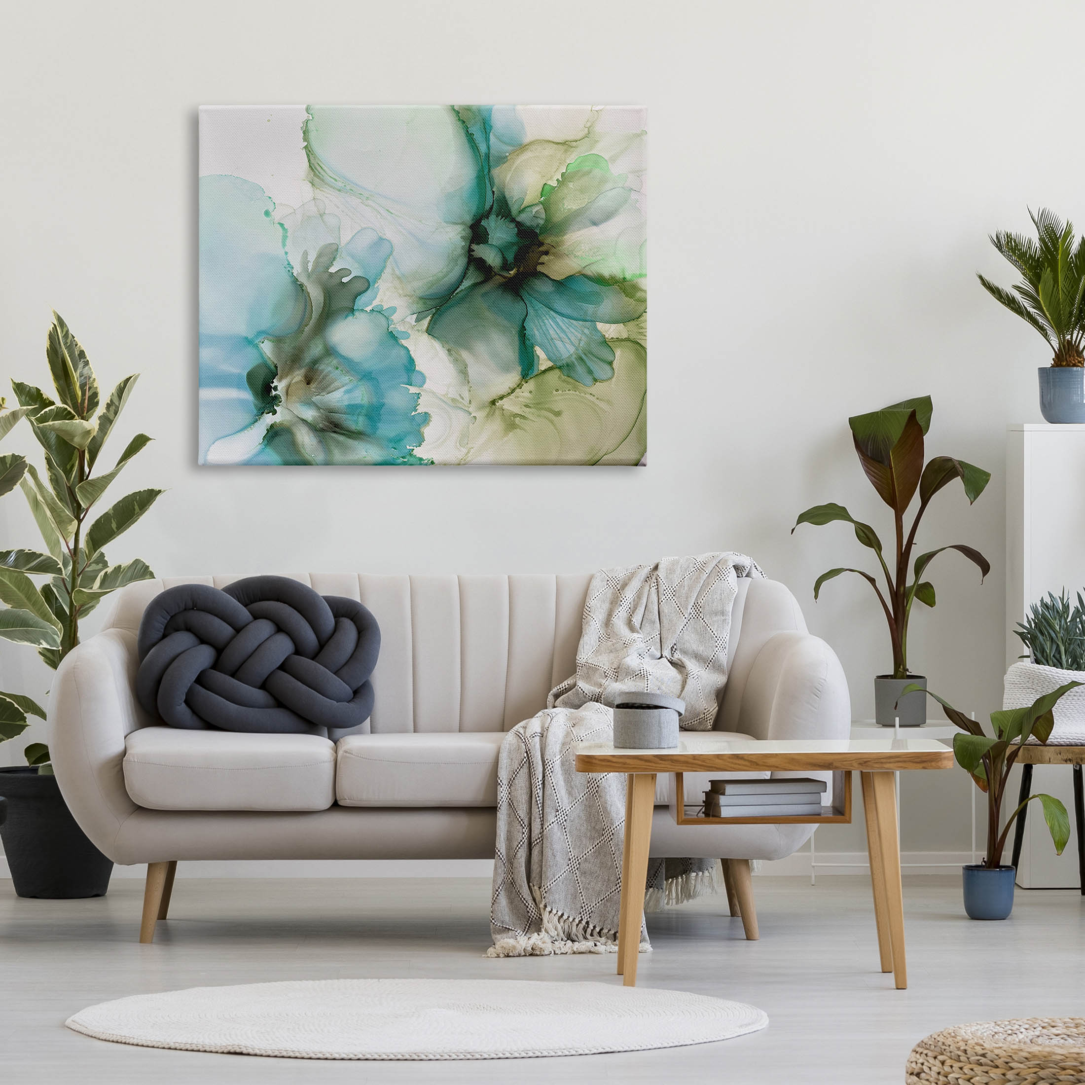 Abstract Flower Petals Blooming Abstract Graphic Art Gallery Wrapped Canvas Print Wall Art