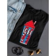 thumbnail image 3 of Classic Cup Design - Retro ICEE 'Coldest Drink In Town' Graphic Women's T-shirt, 3 of 4