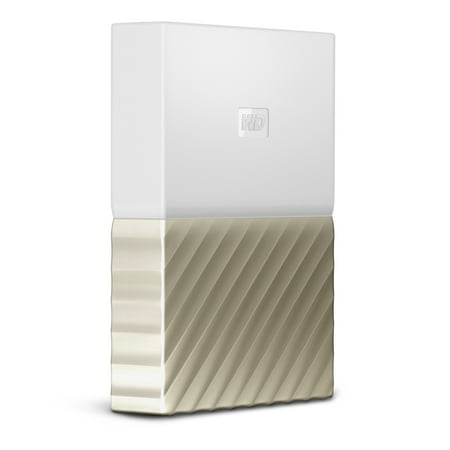 WD 1TB White/Gold My Passport Ultra Portable External Hard Drive with Metal Finish - USB 3.0 - Model
