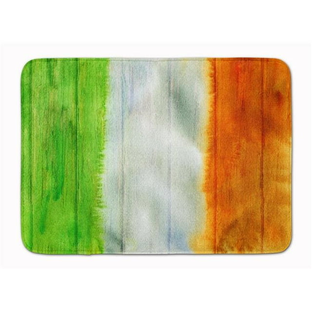 Carolines Treasures BB5753RUG Irish Flag on Wood Machine Washable Memory Foam Mat