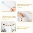 thumbnail image 2 of Hanging Photo Display with Clips, Boho Wooden Beads Garland Banner Collage Card Picture Art Holder String with Clips and LED Fairy Lights for Bedroom Living Room Office Dorm Decoration, 2 of 6