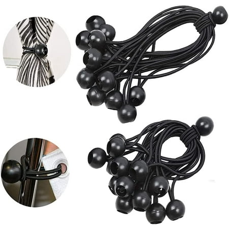 

30 Pieces Of Elastic Rubber With Black Ball Expander Loop | Tarpaulin Tensioner | Tent Rubbers | Rubber Loops Rubber Tensioners With Ball Tent Rubber For Tents Tarpaulins Advertising Banners