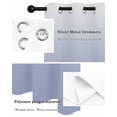 thumbnail image 5 of Minimalist Blue Thermal Insulated Blackout Curtains for Bedroom 96 Length and Grey Gradient Room Darkening Curtain 1 Panel Grommet Window Curtain Drape for Living Room Nursery Room, 5 of 7