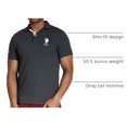 thumbnail image 4 of Asociación de Polo de EE. UU. Camisa de piqué lisa de corte entallado para hombre, color gris oscuro jaspeado, talla grande, 4 of 8