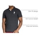 thumbnail image 4 of Asociación de Polo de EE. UU. Camisa de piqué lisa de corte entallado para hombre, color gris oscuro jaspeado, talla grande, 4 of 8