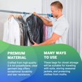 thumbnail image 3 of Clear Garment Bags for Storage, 21 x 4 x 72 Inches, Roll of 350 Clear Plastic Garment Bags for Hanging Clothes with Hanger Holes, 3 of 7
