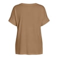thumbnail image 7 of Xijirk Women's V-Neck Tunic T-Shirt Loose Fit Short Sleeve with Side Slits Casual Summer Top for Daily Wear,M, 7 of 7