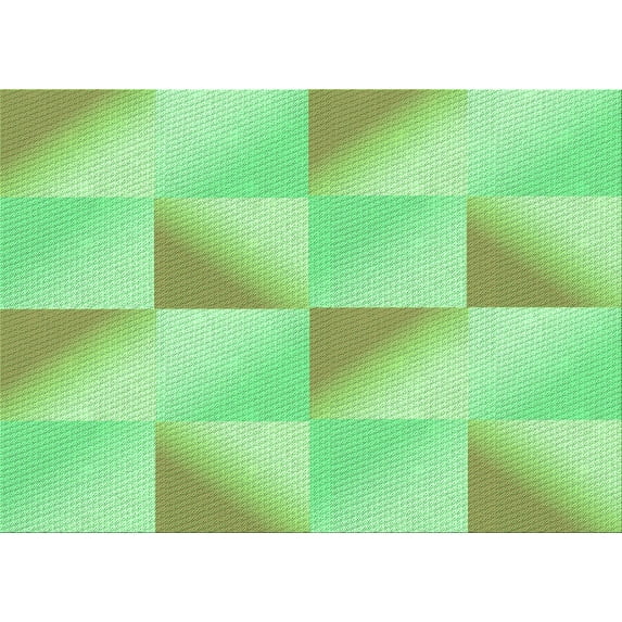Ahgly Company Machine Washable Indoor Rectangle Transitional Green Area Rugs, 2' x 3'