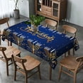 thumbnail image 4 of Rectangular Happy Hanukkah Tablecloth Jewish Chanukah Menorah Hebrew Festival of Lights Party Table Cloth Decoration Home Dining Room Kitchen Table Cover-60×84inch,, 4 of 5