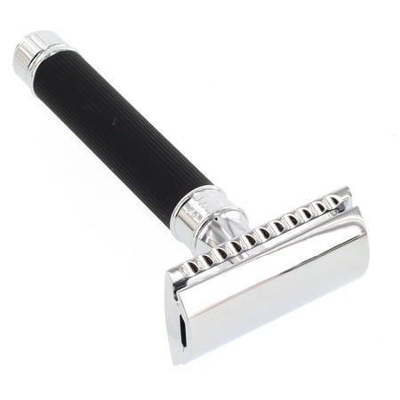 Edwin Jagger DE Safety Razor, 'Extra Grip' Handle,  Rubber Coated,