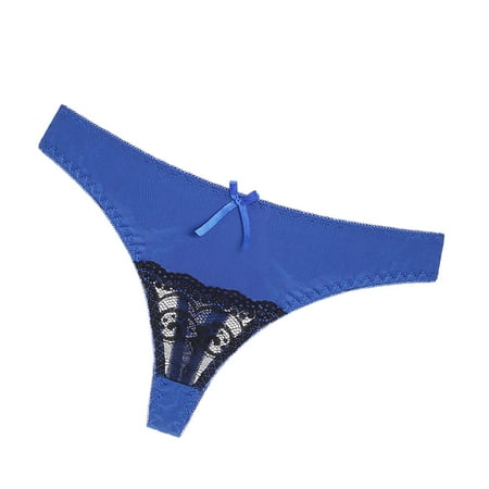 Youmylove New Hot Panties For Women Lace Patchwork Low Waist Thong In Solid Color Underclothes