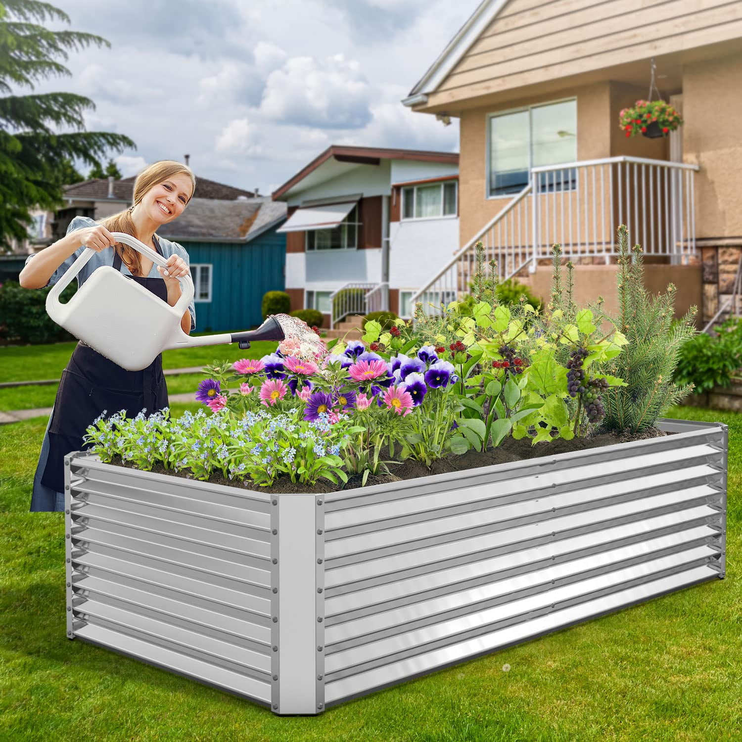 Best Prices Available Professional Quality Galvanized Raised Garden Bed Metal Planter Box Grow