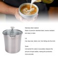 thumbnail image 4 of Jarra Para Espuma Leche De 12 Oz, Hecha De Acero Inoxidable De Primera , Con Líneas De Escala Claras, Para Latte Art, Espuma De Leche, Capuchino, Café Con Leche, Con Tapa, 4 of 7