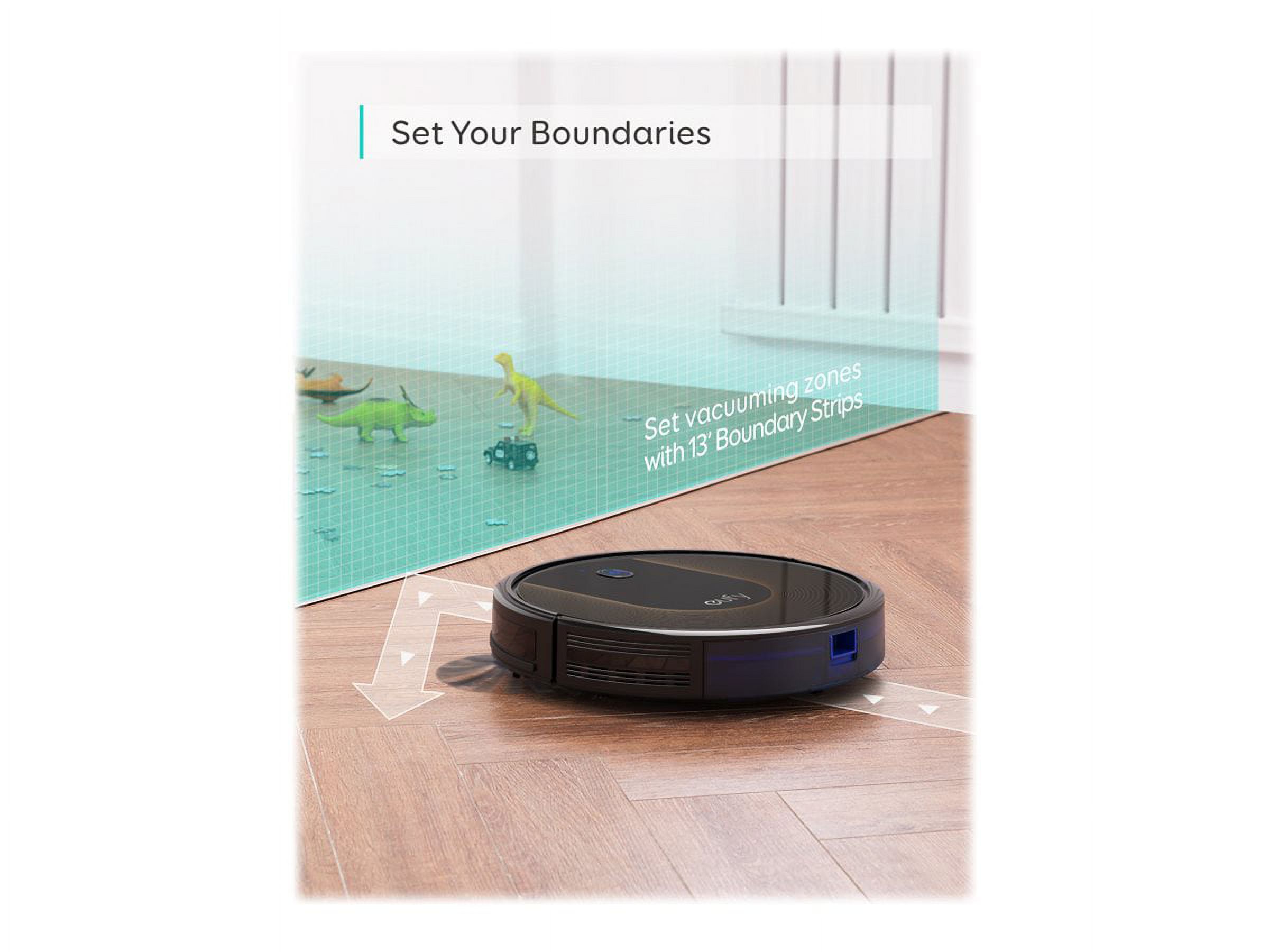eufy [boostiq] robovac 30c, robot vacuum cleaner, wi-fi, super-thin, 1500pa suction, boundary strips included, quiet, self-charging robotic vacuum cleaner, cleans hard floors to medium-pile carpets - image 2 of 6