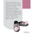 thumbnail image 7 of MeMoi Royal Flamingo Pompom Plush Slippers - Womens - Female (Medium, Gray), 7 of 7