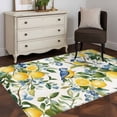 thumbnail image 4 of Lemon Bird Large Area Rugs for Bedroom Living Room, Soft Non Slip Carpet Bedside Rug, Watercolor Yellow Green Foliage Flower Leaf Rectangular Floor Cover Kitchen Accent Rug 2.7'x5' for Office, 4 of 9