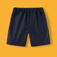 thumbnail image 2 of NAISIBABY Boys School Uniform Shorts, Cotton with Pockets Elastic Waist Kids Flat Front Pull-On Shorts Navy 7T, 2 of 8