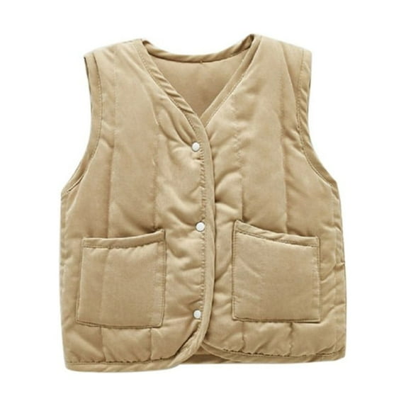 BULLPIANO Infant Baby Boys Girls Vest Jacket Warm Sleeveless Jacket Toddlers Winter Padded Vest Coats Cardigan JacketCoat 0-24 Months