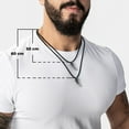 thumbnail image 5 of SERASAR Leather Necklace for Man "Wolf" with Stainless steel Pendant and Magnetic Closure, Silver 60cm, incliding Gift box, 5 of 9