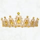 thumbnail image 5 of Mujeres Faux Crystal Queen Crowns Tiara, Princess Rhinestone Tiaras, Novia Boda Fiesta de cumpleaños Cosplay Accesorios para el cabello, Gold Tone Champagne, 5 of 7