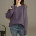 thumbnail image 5 of SuTry Womens Sweaters Long Sleeved Round Neck Knitted Sweater Pullover Solid Color Tops Fall Sweaters for Women(Gray,M), 5 of 6