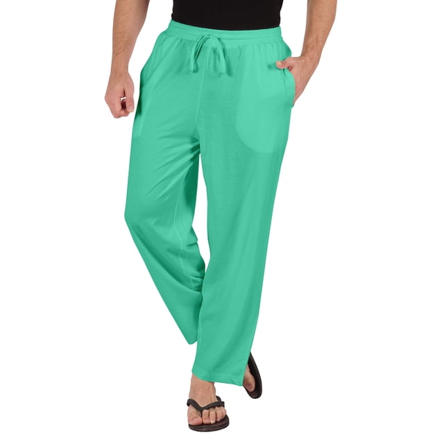 Inkmeso Solid Casual Bottom For Men's Lightweight Cotton Track Pants For Sleep/Workout Pajamas