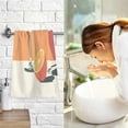 thumbnail image 7 of Yayeee 2 Pack Hand Towels for Bathroom 100% Cotton 16" x 28" Soft Absorbent Kitchen Towel, Orange Glasses, 7 of 7