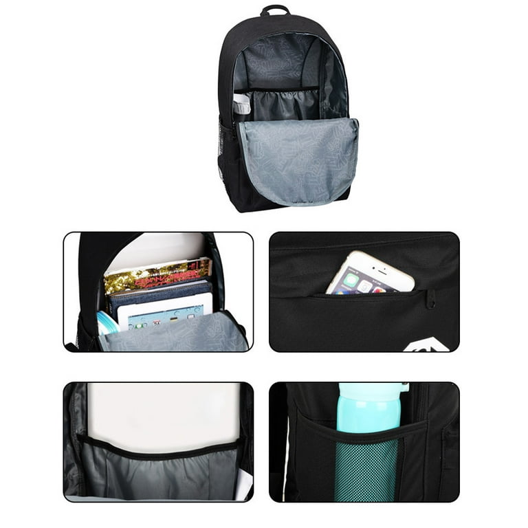 Multifunctional Bagpack Backpacks Oxford Black Solid High School Bags Teen  College Student Back Pack Big Capacity Men Backpack
