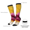 thumbnail image 3 of Daiia Sports Socks Bright Pink Chair Printed Novelty Crew Socks for Men Women Knee High Socks Cotton Socks Soft & Breathable Support Unisex Socks, 3 of 9
