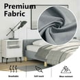 thumbnail image 4 of vidaXL Fabric Queen Platform Bed Frame, Slats Support, Easy Assembly, No Mattress, Light Gray, 4 of 10