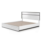 FOA Misti 3-Piece White Wood Storage Bedroom Set - Queen + 2 Nightstands