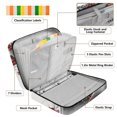 thumbnail image 4 of Haosy Accordion File Organizer Zipper Binder 500 Sheet 6-Tab Expanding File Folder Multi-Pocket 1.2 Inch 3 Ring Gnome Rose Black White Hat, 4 of 7