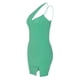 thumbnail image 5 of VISgogo Mini vestido ajustado dividido para mujer, correa de espagueti, vestido de club con recorte de un hombro VISgogo  moda, 5 of 9