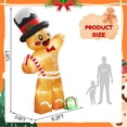 thumbnail image 2 of Soplador inflable OurWarm Gingerbread Man de 3,7 m, LED para exteriores, 2 of 7