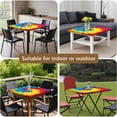 thumbnail image 5 of Colorful Rainbow Tie Dye Spiral Pattern Square Fitted Tablecloth with Elastic Edge,Square Table Cover,Washable Elastic Table Cover for Home Kitchen Party Decor 36"x36", 5 of 6