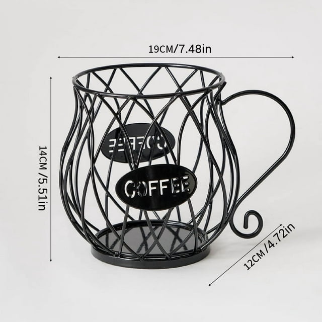 Elegant European-Style Iron Art Desktop Organizer: Multi-Purpose Storage Rack for Coffee Capsules, Snacks & Candies – Space-Saving Display Shelf with Letter Design, Ideal for Home, Café or Office