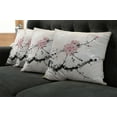 thumbnail image 5 of Ambesonne Flower Throw Pillow Cover 4 Pack, Watercolor Art, 18", Pink Black, 5 of 5
