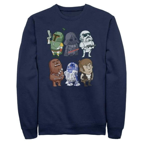 Mens Star Wars Cartoon Crew Sweatshirt
