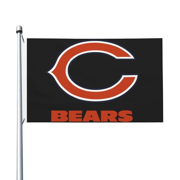 Chicago Football Team 3x5 FT Double-Sided Flag (Pole Not Included), Quick-Drying for Lawn, Balcony & Party Decor 35Flag-115