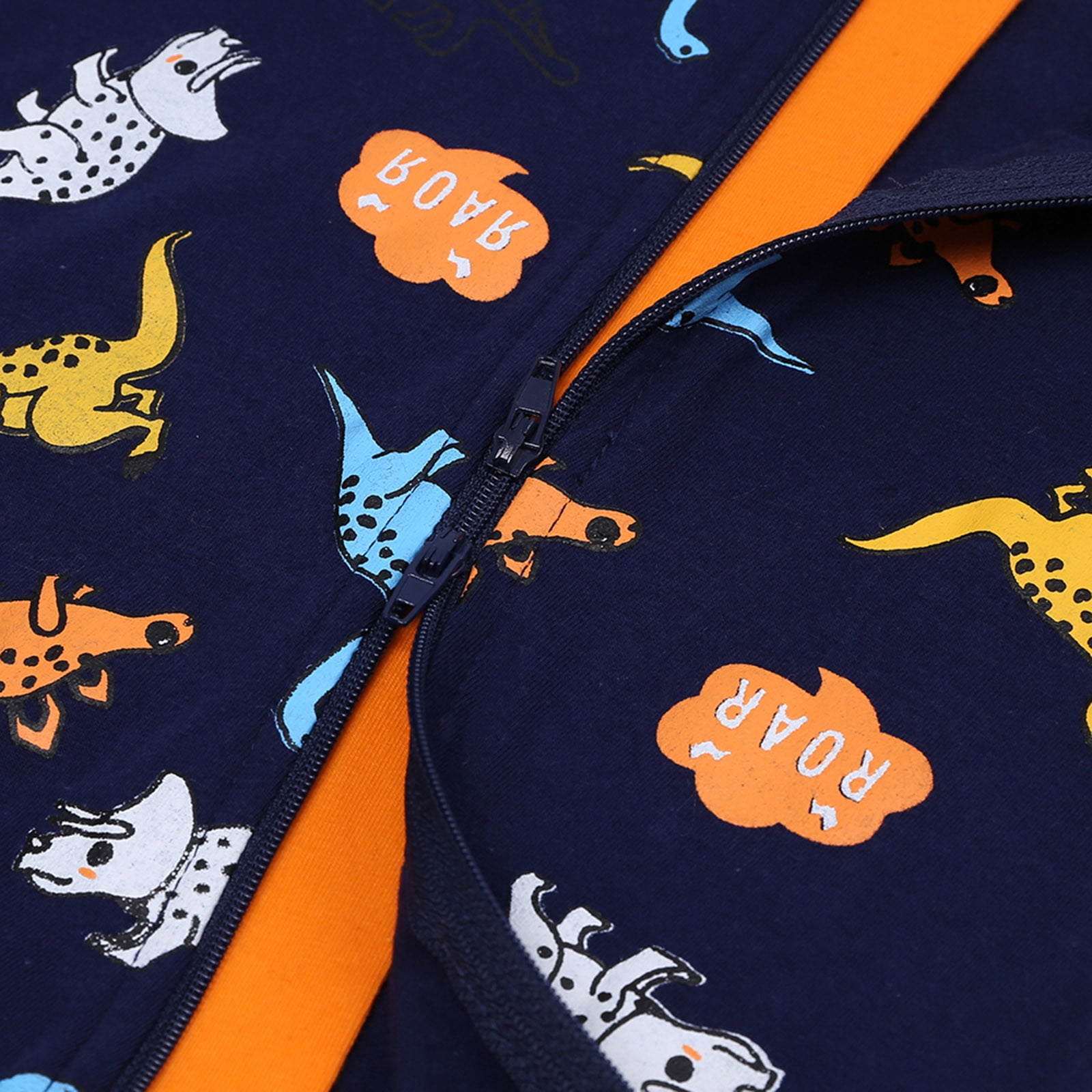 KVPLBQFD Baby Boy Jumpsuit Boys and Long Sleeve Onesies 18-24 Months Girls Baby Sleep and Play Pajamas Romper Jumpsuit Printed Cotton One-piece Romper with Zip Front Toddler Girls Clothes