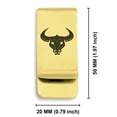 thumbnail image 2 of Stainless Steel Mythical Minotaur Head Classic Slim Money Clip Credit Card Holder, 2 of 2