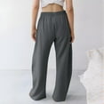 thumbnail image 5 of Gytharion Women's Sweatpants Fashion Solid Casual Elastic Waist Drawstring Lounge Pant Fall Comfy Baggy Wide Leg Pant with Pockets, 5 of 6