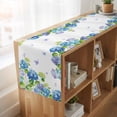 thumbnail image 6 of Table Runners 36 Inches Long Dress Scarves, Blue Hydrangea Farmhouse Kitchen/Dining Table Runner, Short Coffee Tablerunners, Farmhouse Butterfly Spring Floral 13x36 Inch, 6 of 9